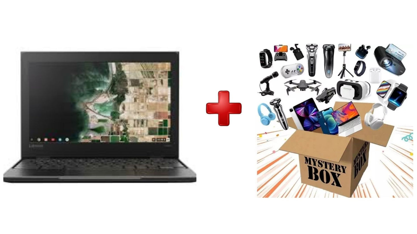 Lenovo Chromebook 100e Gen 1 - Portátil 11.6" (Intel® Celeron® N4020, 4GB RAM, 32GB + caja sorpresa valorado 50€ mínimo