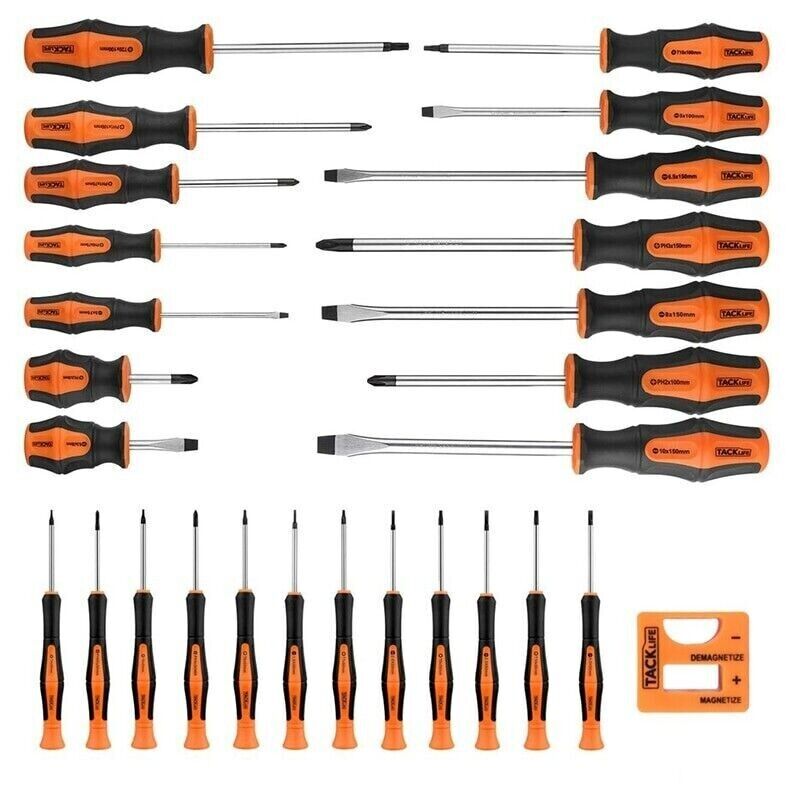 TACKLIFE TLHSS1B Juego de destornilladores magnéticos , 27 piezas