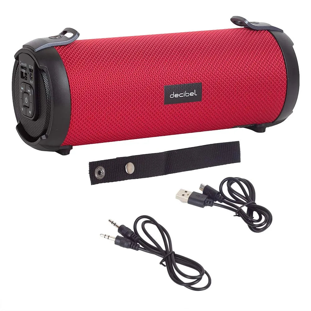 Parlante bluetooth Decibel Aerial 2 con subwoofer, máx. 4 horas, rojo