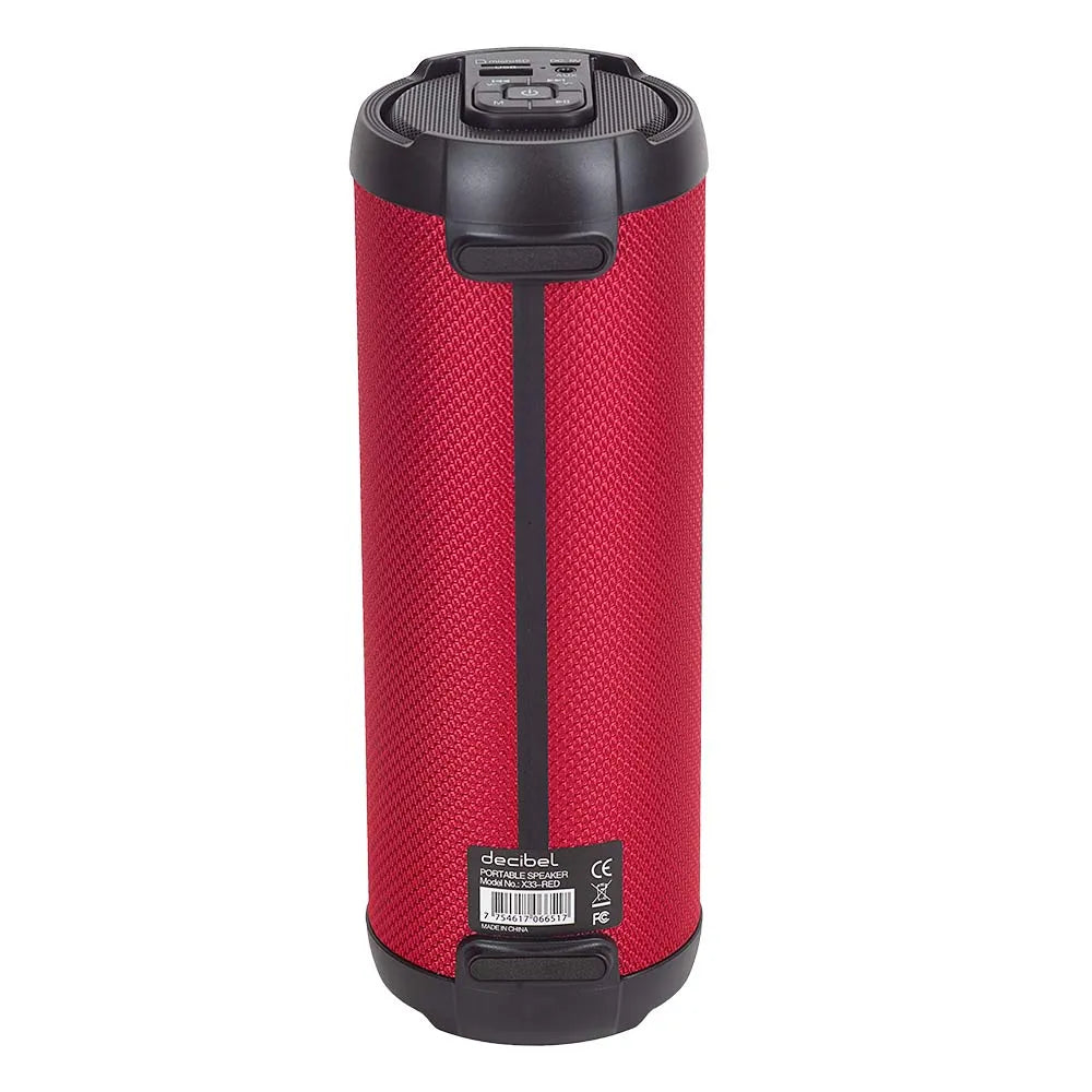 Parlante bluetooth Decibel Aerial 2 con subwoofer, máx. 4 horas, rojo