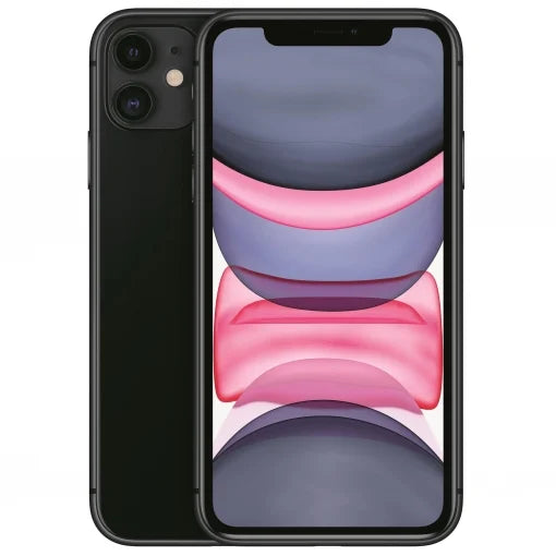 Telefono reacondicionado Iphone 11 negro 64 gb con la salud de la bateria al 80% o bateria cambiada