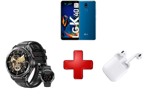 Pack 4 TIKTOK LIVE 3IN 1  Movile LG K40 32GBS+ reloj oukitel BT12+ cascos tipo airpod