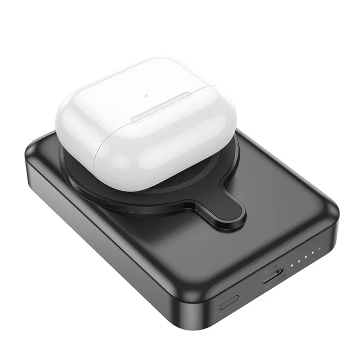 Hoco. Q11 Power Bank Magnético 3 En 1 Con Carga Inalámbrica Y Salida PD20W  Type-C De 10000mAh ELIGE BLANCO O NEGRO