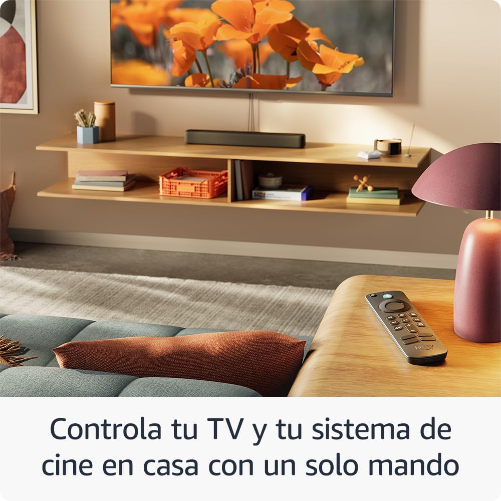Amazon Fire TV Stick HD (Última generación), con TV en directo gratuita, mando por voz Alexa, controles de Hogar digital y reproducción en streaming HD