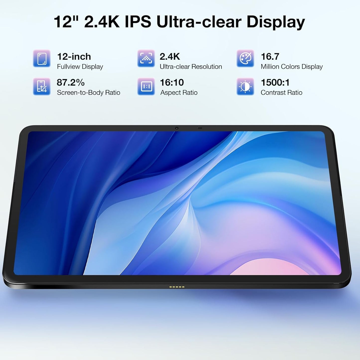 Tableta DOOGEE T40 Pro de 12 pulgadas, Android 14, Helio G99, 20 GB de RAM + 512 GB (TF 2 TB), tabletas para juegos, baterías de 10800 mAh (tipo C), pantalla IPS de 2.4K, 16 MP + 8 MP, doble SIM, WiFi 4G/5G, Bluetooth 5.0, GPS