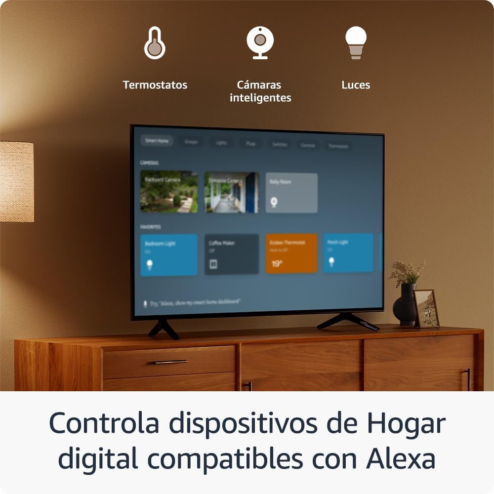 Amazon Fire TV Stick HD (Última generación), con TV en directo gratuita, mando por voz Alexa, controles de Hogar digital y reproducción en streaming HD
