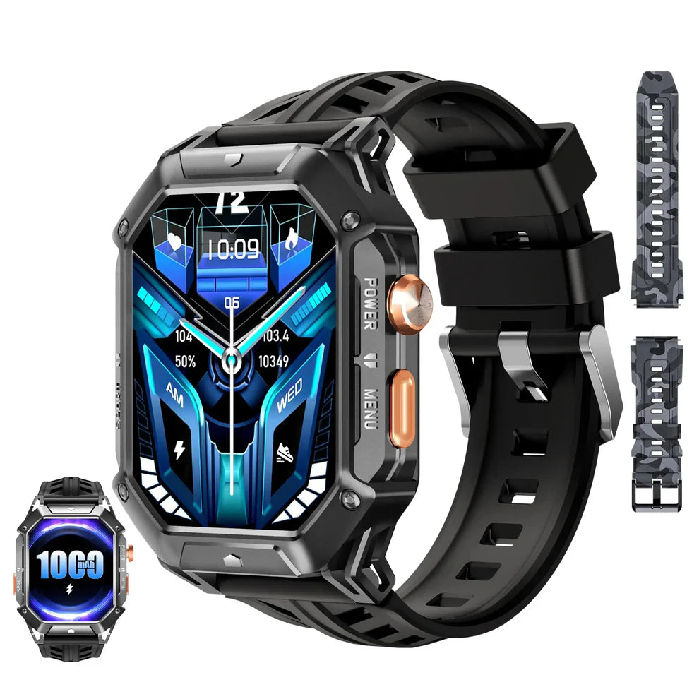 Reloj de exterior resistente OUKITEL BT80 con capacidad de batería de 1000mAh y resistencia al agua 5ATM