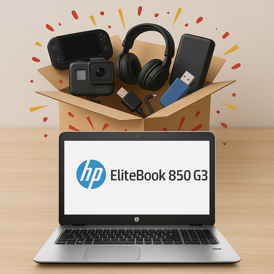 HP EliteBook 850 G3 / Intel Core i5-6300U / 15" FHD / 8GB RAM / 128 GB Windows 11 +CAJA SORPRESA DE ELECTRONICA VALORADO MAS DE 50€
