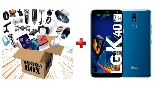 LG K40 NUEVO , Azul, 32 GB, 2 GB RAM, 5.7" HD+, MT6762, 3000 mAh, Android  + caja sorpresa valorado 50€ mínimo