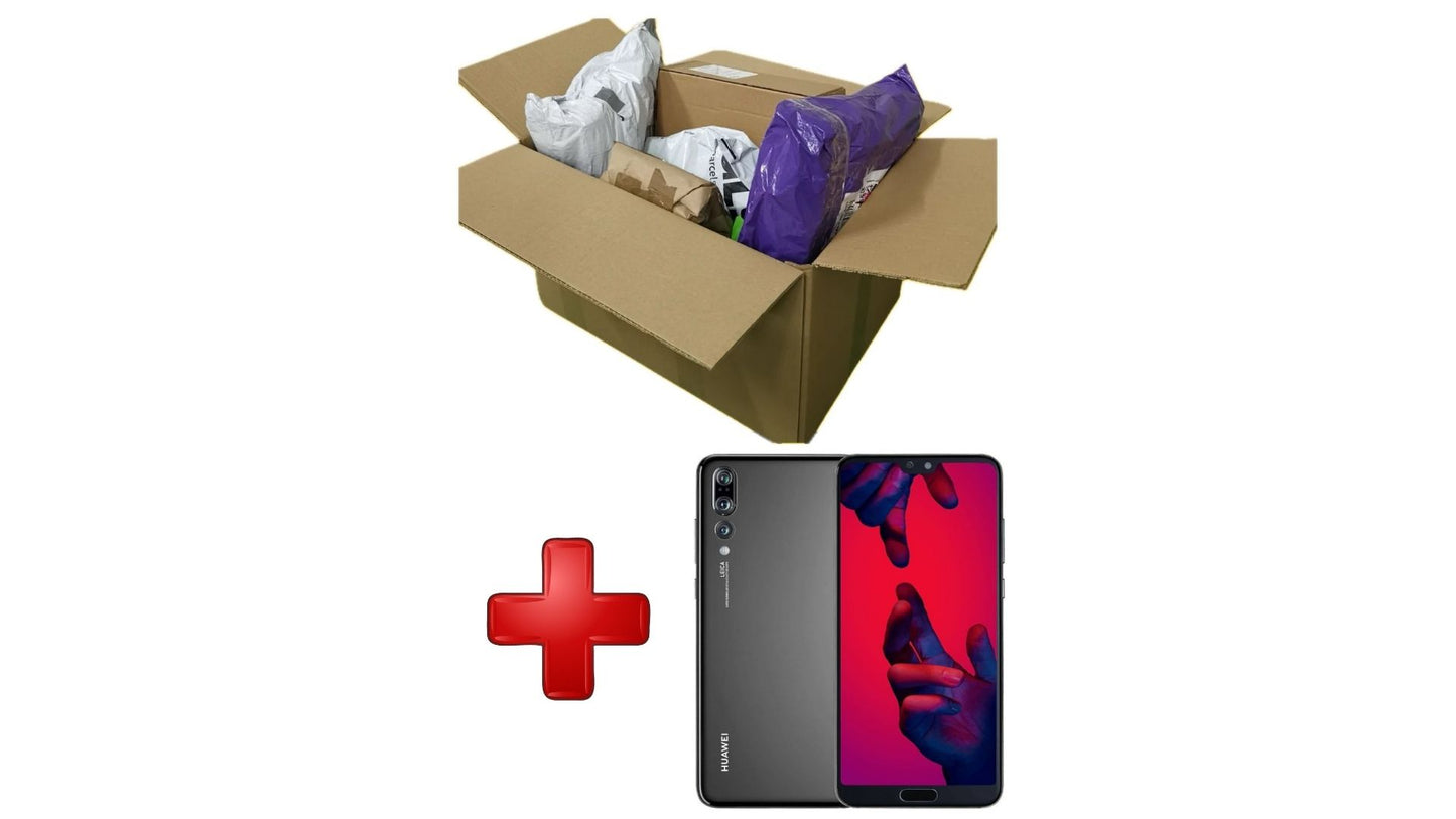 PACK 8 Paquetes Sorpresa Textil  + Huawei P20 Pro 128 GB/6 RAM negro triple camara