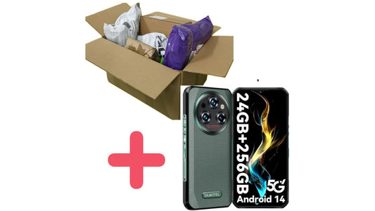 PACK 8 Paquetes Sorpresa Textil +Oukitel WP35 Smartphone Robusto, 5G, 11000mAh, 24GB + 256GB, Andiron 14, 64 MP, Teléfono Celular NFC