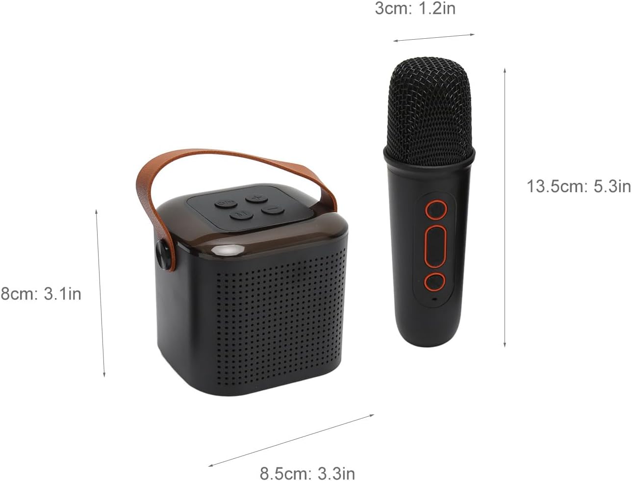 Máquina de Karaoke con Micrófono Inalámbrico, Altavoz Bluetooth Y1 Bass Treble con Luz RGB, Altavoz de Karaoke de 6 W Compatible con Reproducción de Tarjeta de Memoria, Cubre una (Negro)