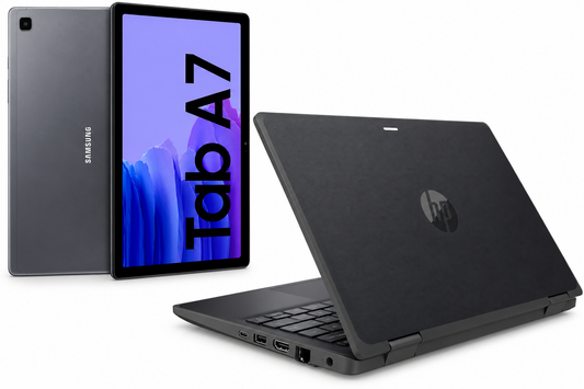 HP ProBook X360 11 G6 EE, portátil usado con pantalla táctil de 11,6", procesador Intel Core i5-10210U, 8 GB de RAM 128 gb windows 11 pro + Tablet usado Samsung Galaxy Tab A7 WiFi+4g - Tablet 32GB, 3GB RAM, Dark Gray