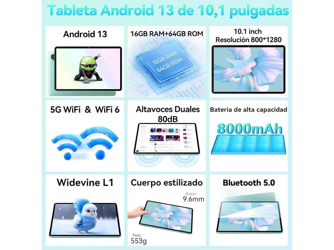 Oukitel OT6 10.1" 4GB/64GB VERDE - Tablet