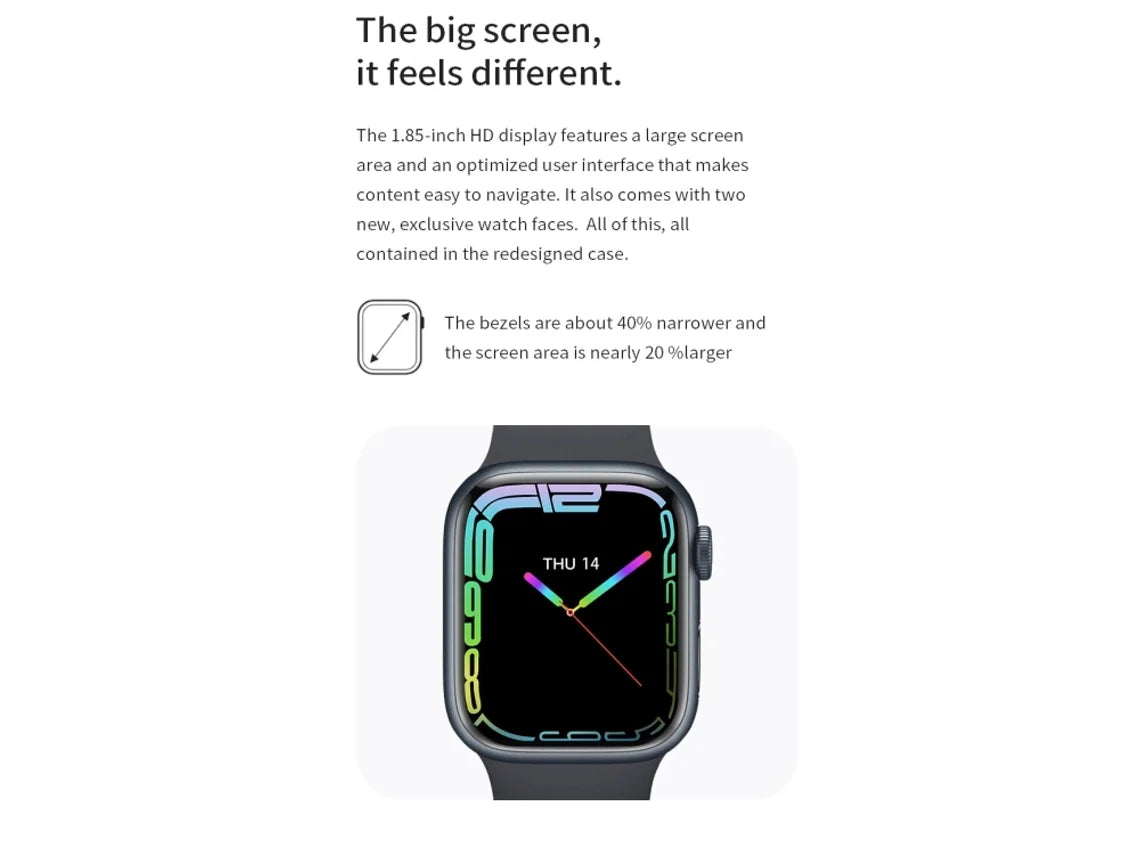 Reloj inteligente original IWO 8 Max para hombres y mujeres, rastreador de fitness, carga inalámbrica, NFC, Bluetooth, llamadas, reloj inteligente (negro)