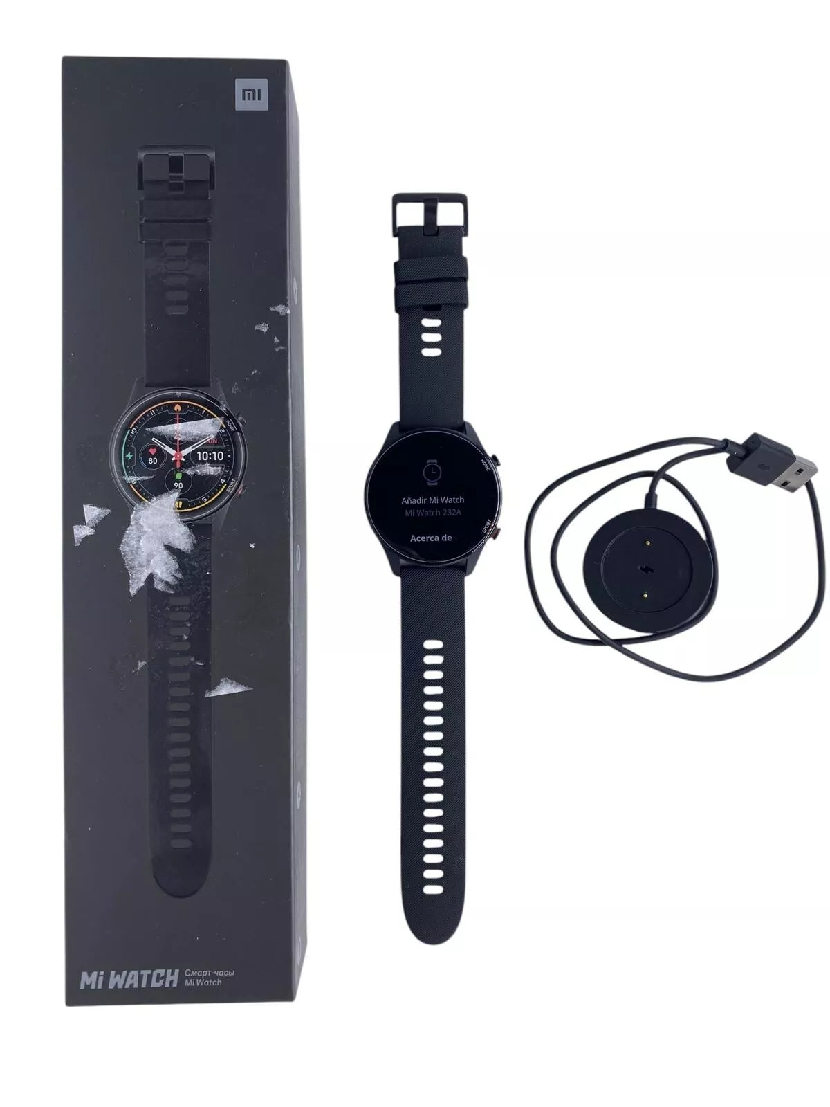 Reloj inteligente original Smartwatch Xiaomi Mi WATCH Pantalla 1.39" AMOLED NEGRO Abierto sin usar